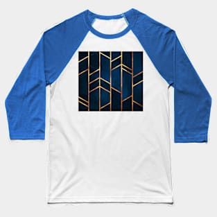 Navy Gold Geometric Baseball T-Shirt